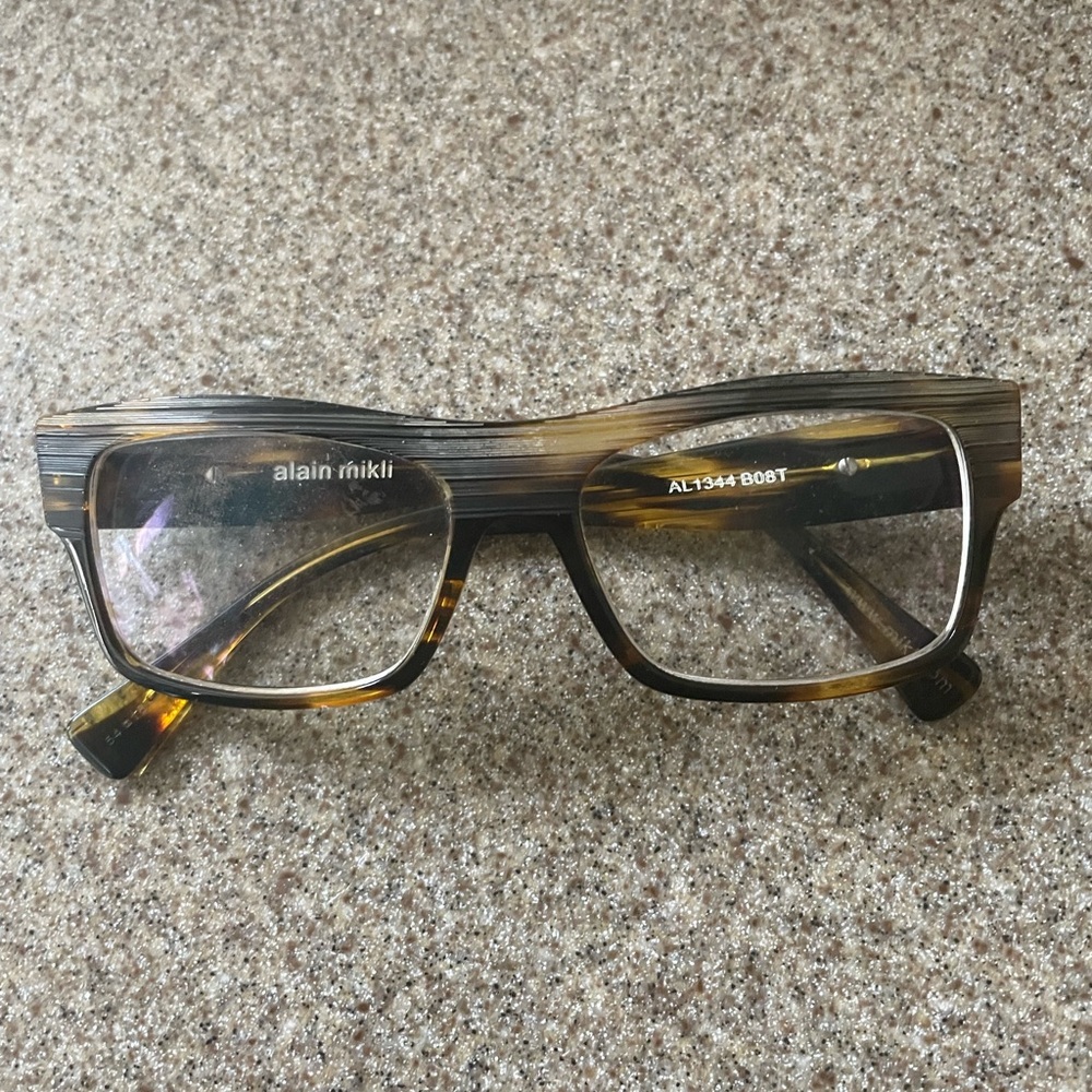 Alain Mikli Tortoiseshell Rectangular Prescriptio… - image 1